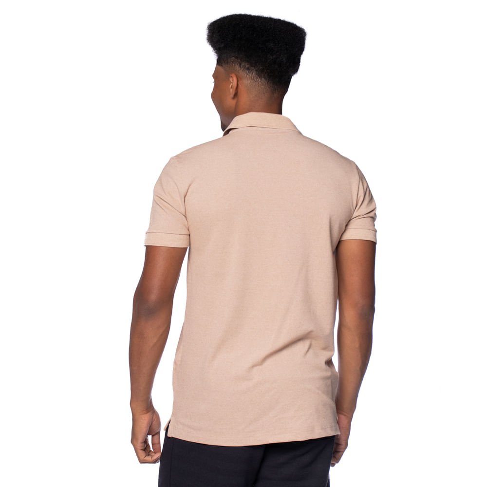 Camisa Polo Masculina Nicoboco Slim Fit Bege Bege 2