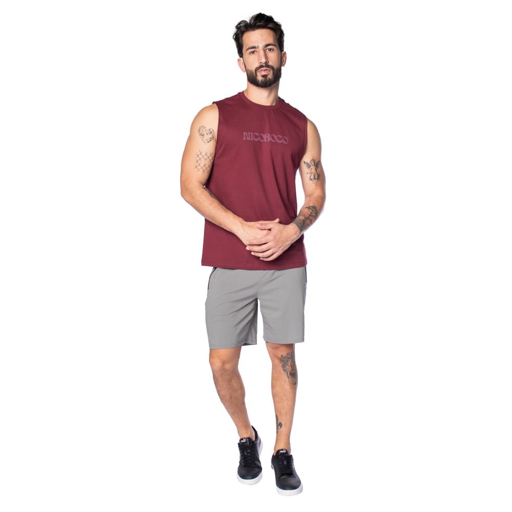 Regata Masculina Nicoboco Logo Vinho Vinho 4