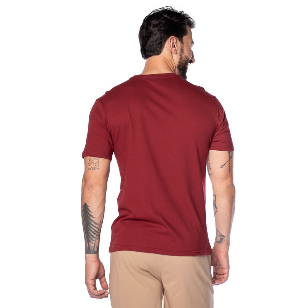 Camiseta Masculina Nicoboco Estampa Street Surf Bordo Bordô 2