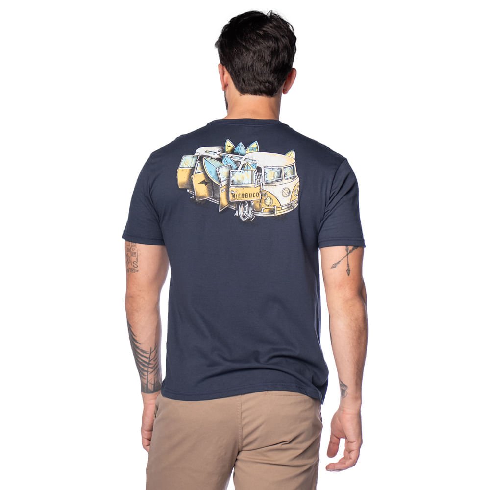 Camiseta Masculina Nicoboco Logo Frontal Marinho Marinho 2