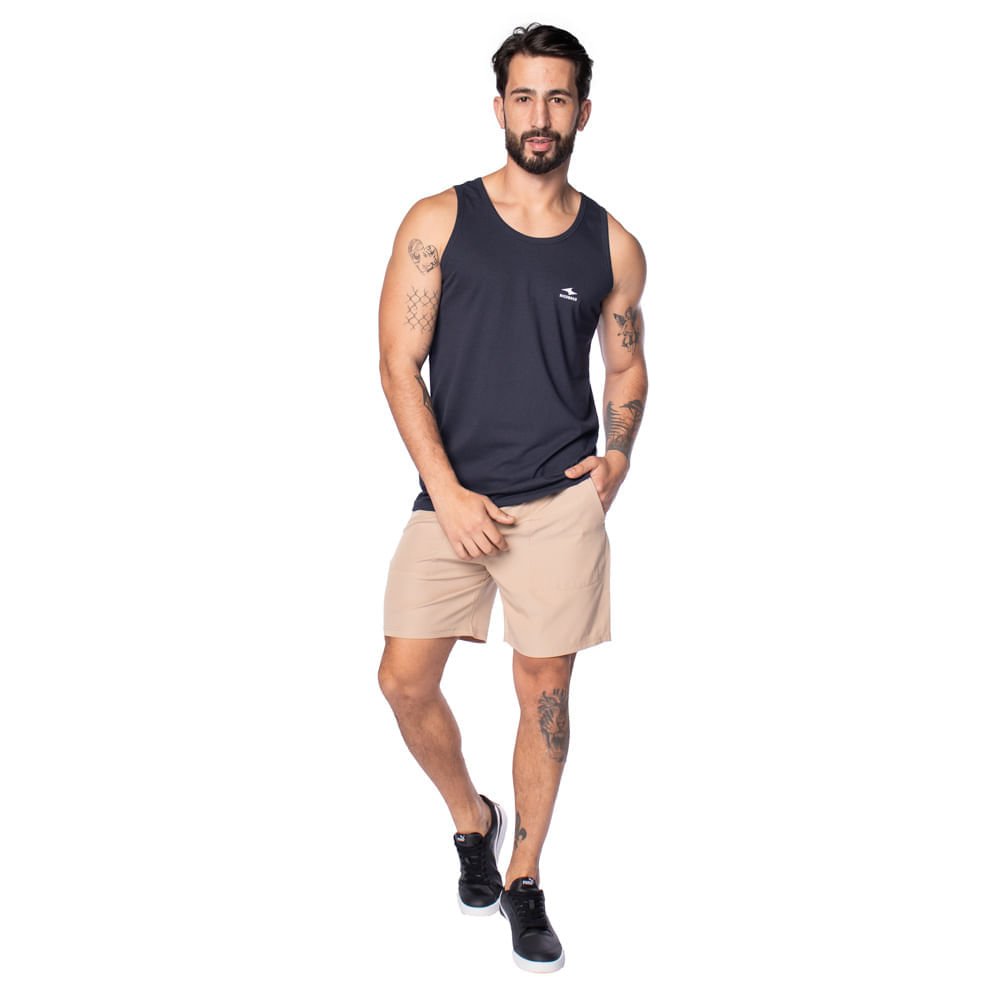 Regata Masculina Nicoboco Logo Relevo Branco/Marinho Branco/Marinho 4