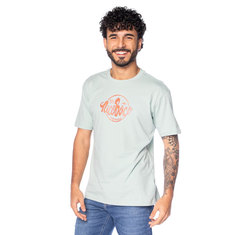 Camiseta Masculina Nicoboco Estampa Circular Verde
