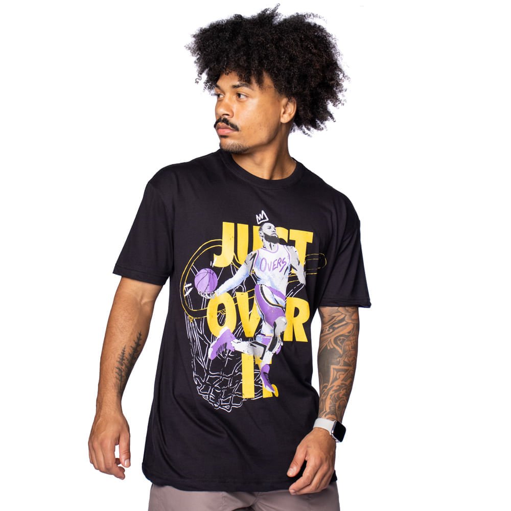 Camiseta Masculina Over Surf Just It Basquete Preto