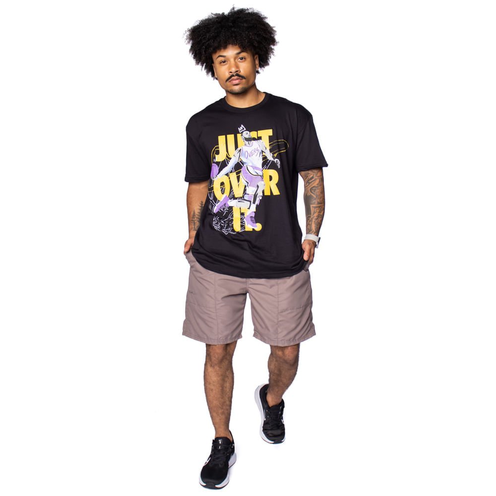 Camiseta Masculina Over Surf Just It Basquete Preto Preto 4