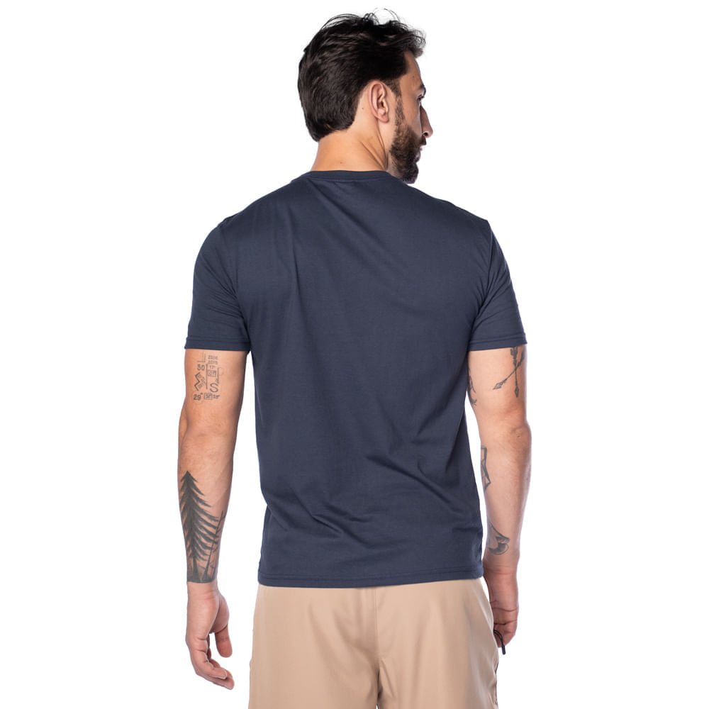 Camiseta Masculina Nicoboco Estampa Aquarela Marinho Marinho 2