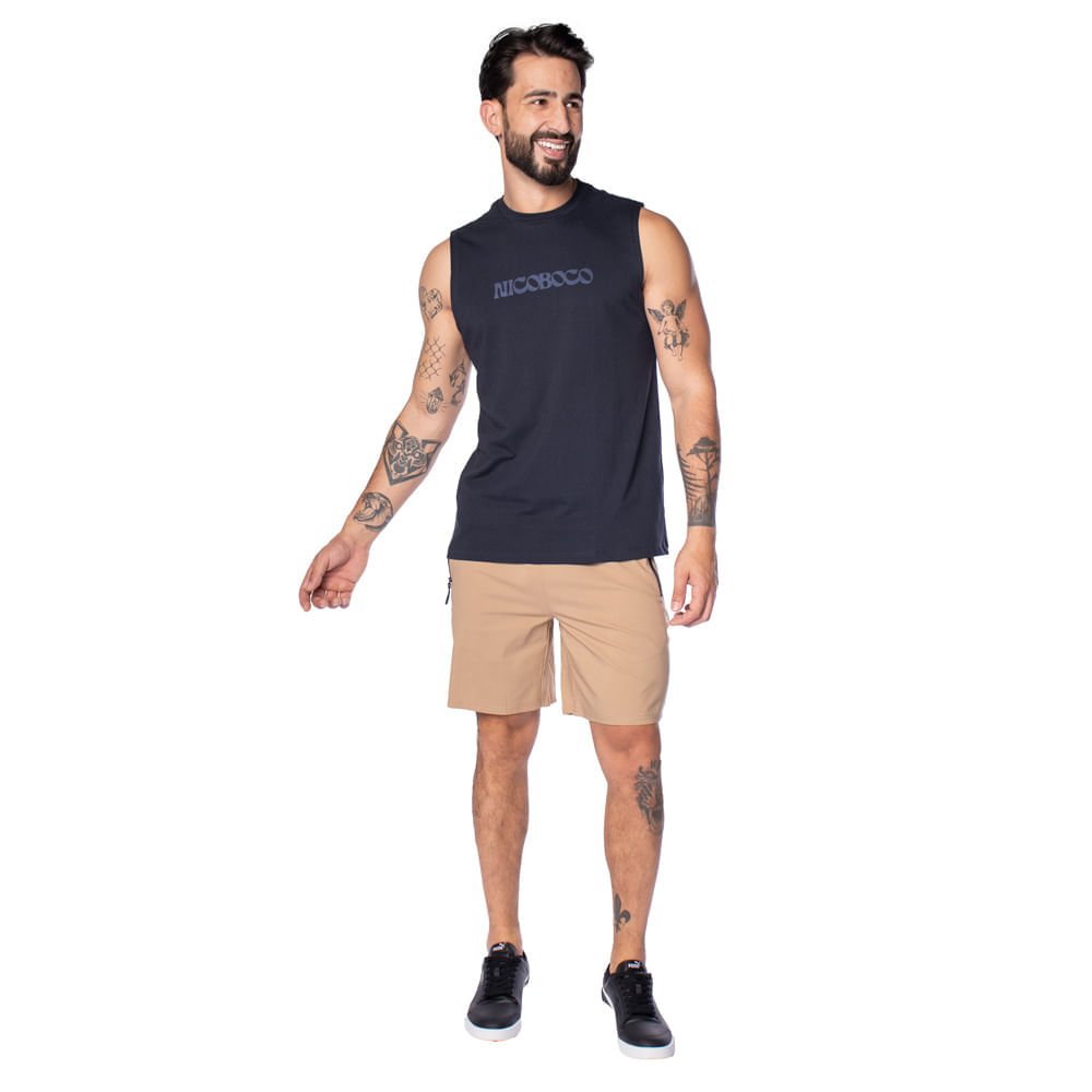 Regata Masculina Nicoboco Logo Marinho Marinho 4