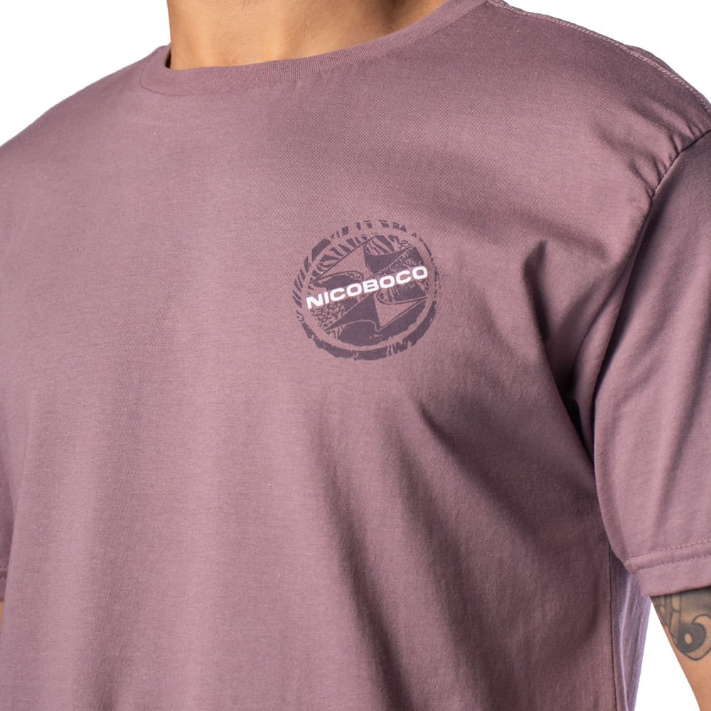 Camiseta Masculina Nicoboco Estampa Circular Roxo Roxo 3