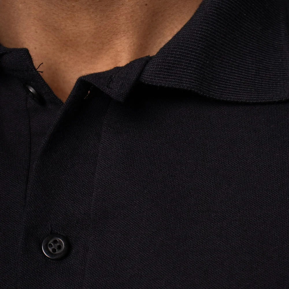 Camisa Polo Masculina Nicoboco Slim Fit Preto Preto 3