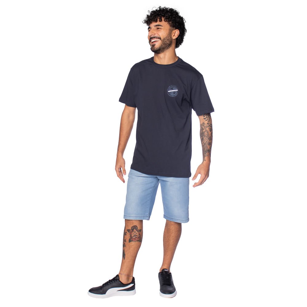 Camiseta Masculina Nicoboco Estampa Circular Marinho Marinho 5