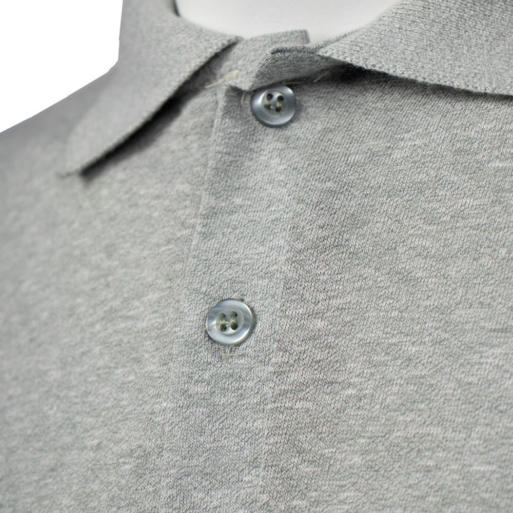 Camisa Polo Masculina Nicoboco Slim Fit Logo Verde Cinza 4