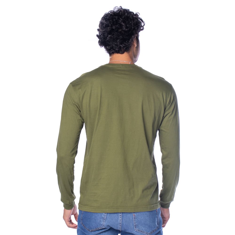 Camiseta Masculina Over Surf Manga Longa Logo Verde Verde Escuro 2