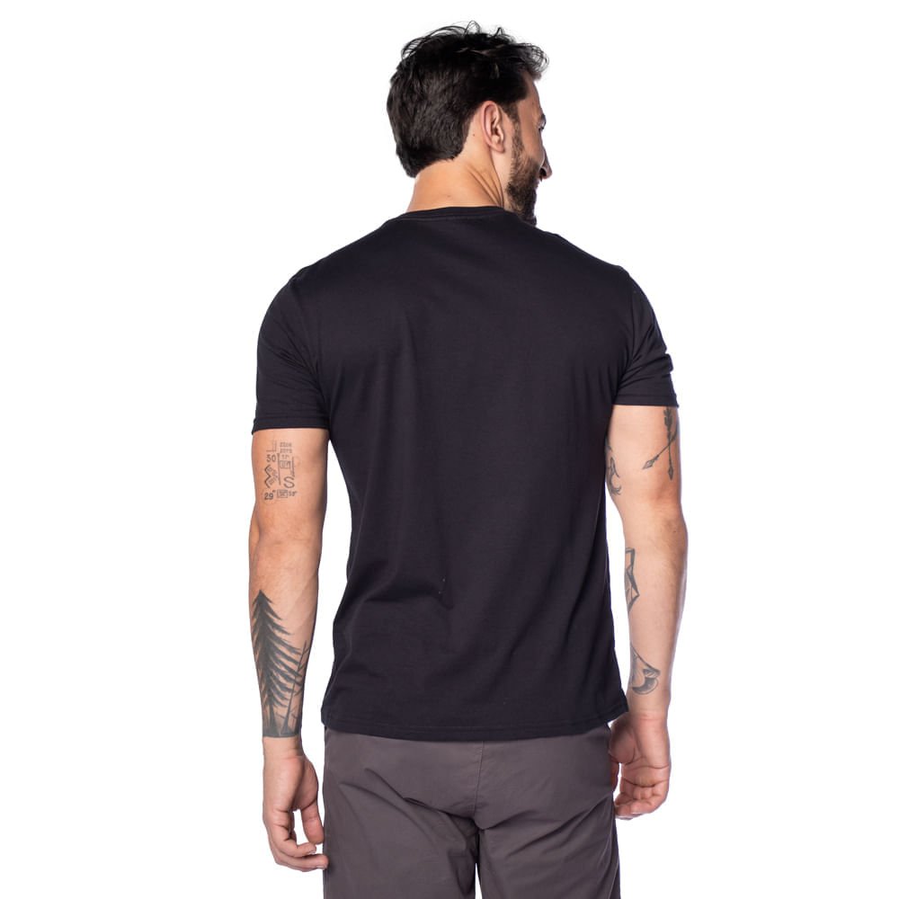 Camiseta Masculina Nicoboco Estampa Aquarela Preto/Cinza Preto/Cinza 2