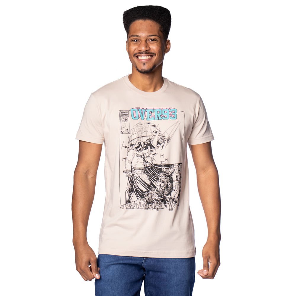 Camiseta Masculina Over Surf Estampa Wars Areia