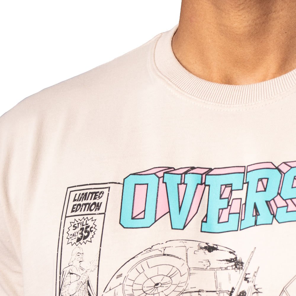 Camiseta Masculina Over Surf Estampa Wars Areia Areia 3