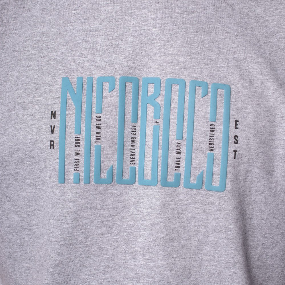 Camiseta Masculina Nicoboco Estampa Emborrachada Cinza Claro Cinza Claro 3