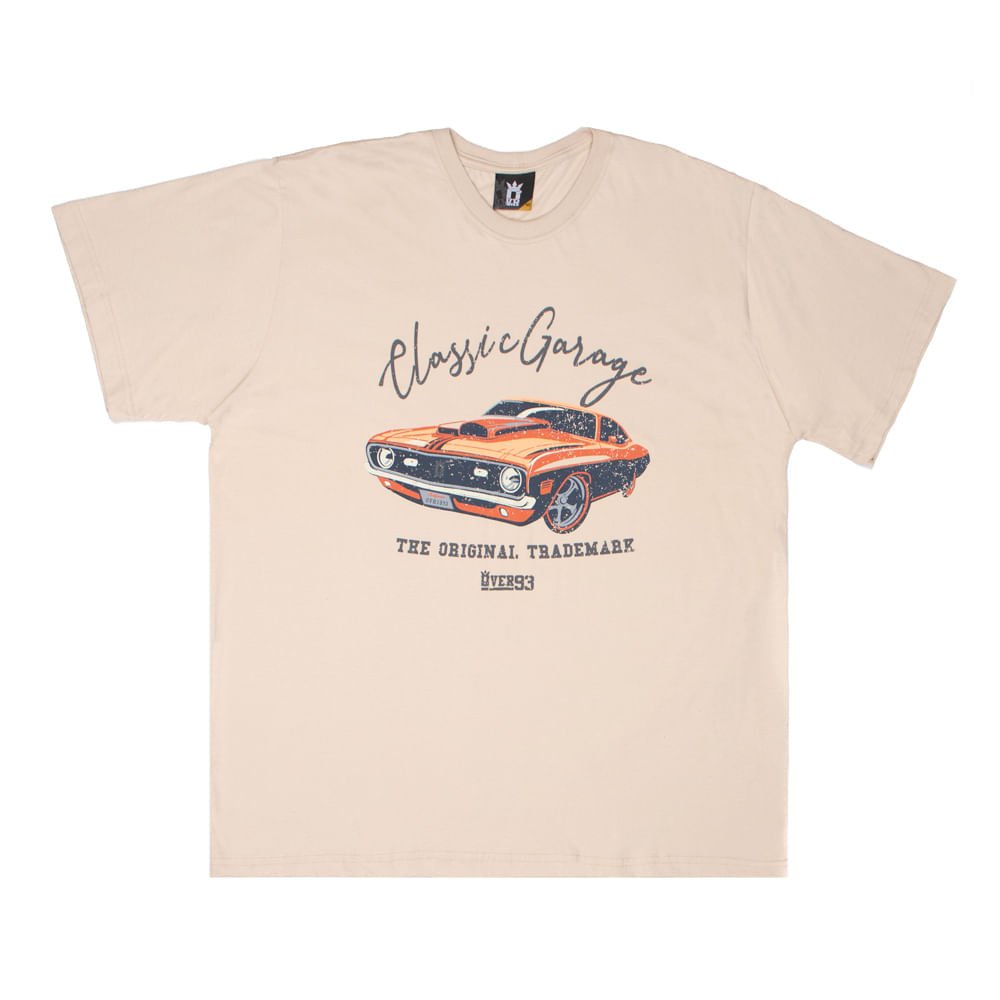 Camiseta Masculina Over Surf Plus Size Classic Garage Areia