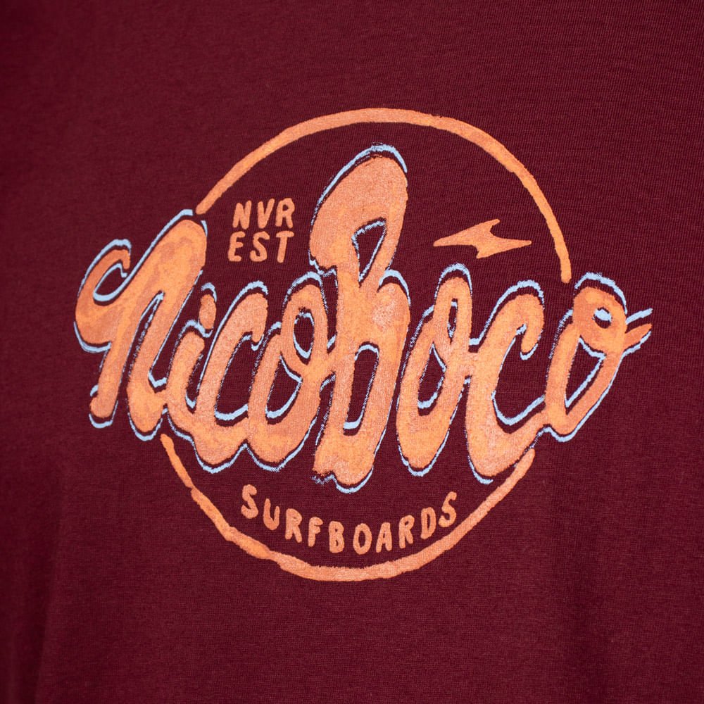 Camiseta Masculina Nicoboco Estampa Circular Bordo/Coral Bordô 2