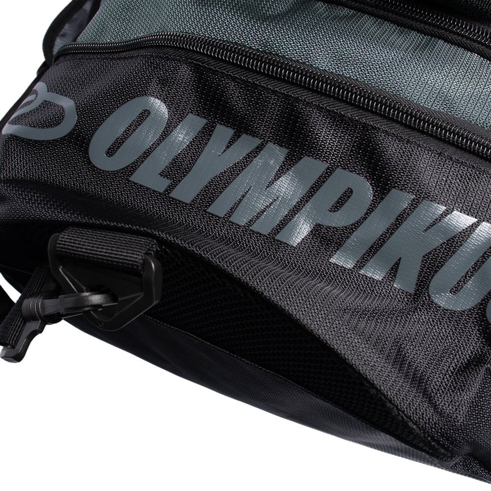 Bolsa Unissex Olympikus Gym Bag Compartimentos Preto/Cinza Preto/Cinza 4