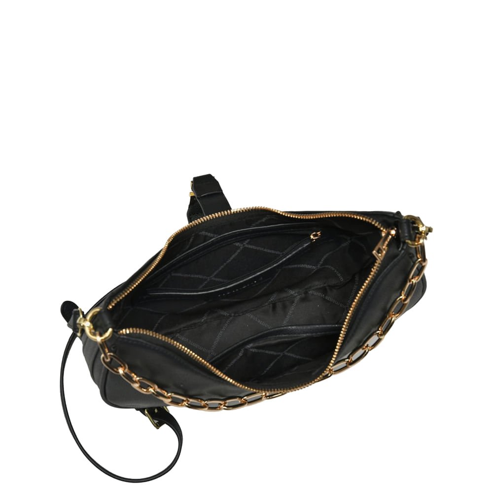 Bolsa Feminina Via Marte Shoulder Bag Pequena Floater Preto Preto 4