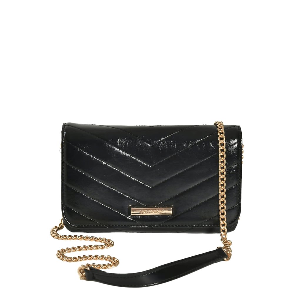 Bolsa Feminina Via Marte Transversal Pequena Preto