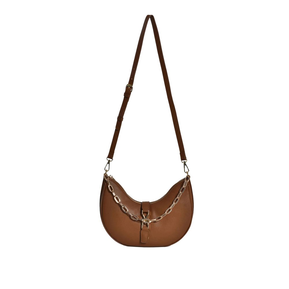 Bolsa Feminina Via Marte Shoulder Pequena Floater Caramelo Caramelo 3