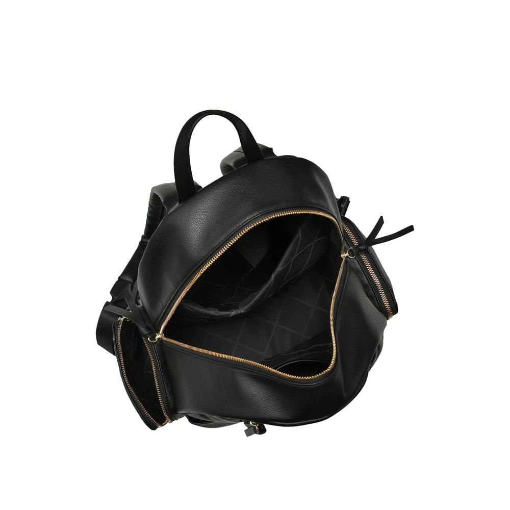 Mochila Feminina Via Marte Grande Napa Preto Preto 3