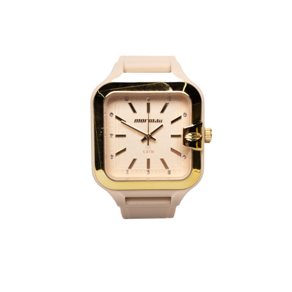 Relógio Feminino Mormaii Analógico MO2036JQ8X Bege/Dourado