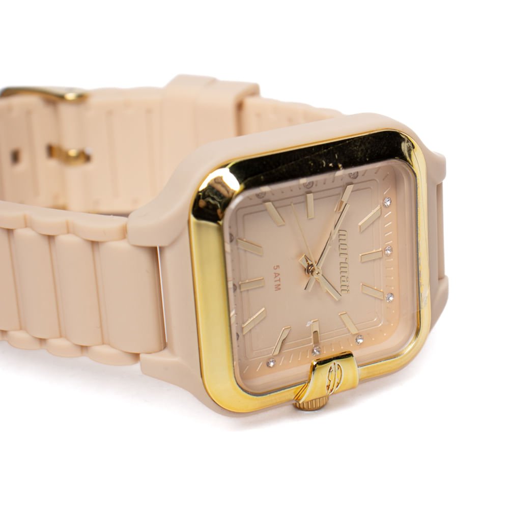 Relógio Feminino Mormaii Analógico MO2036JQ8X Bege/Dourado Bege 3