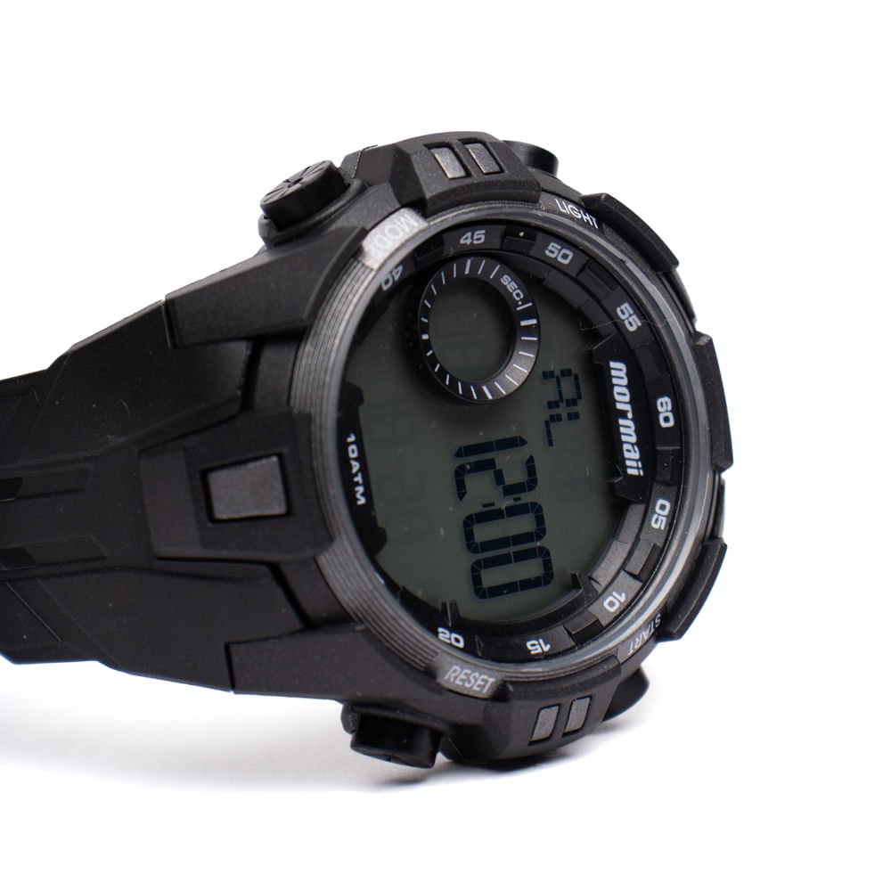 Relógio Masculino Mormaii Digital MO441208F Preto Preto 3
