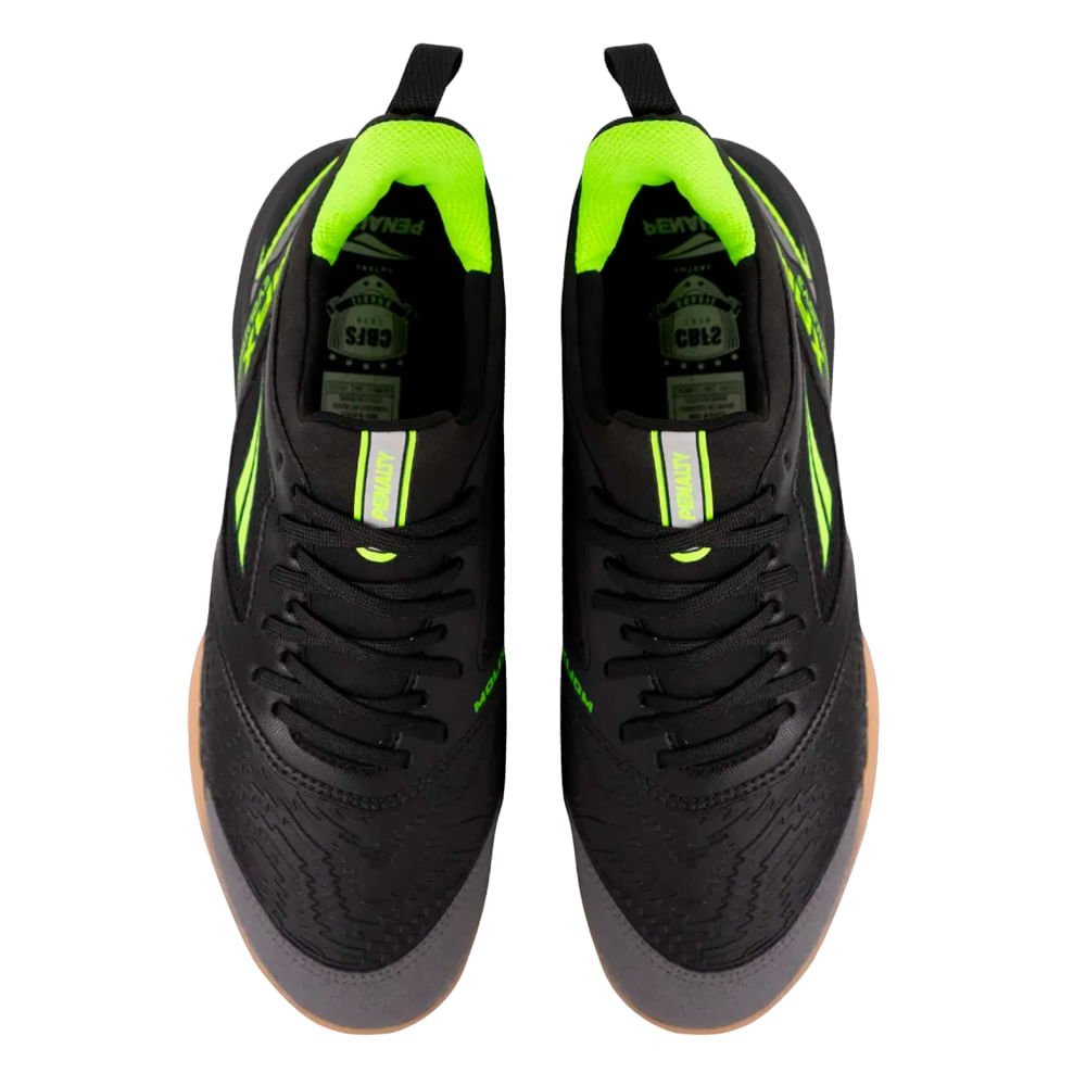 Chuteira Masculina Penalty Futsal Locker Y-1 Preto/Verde Preto 4
