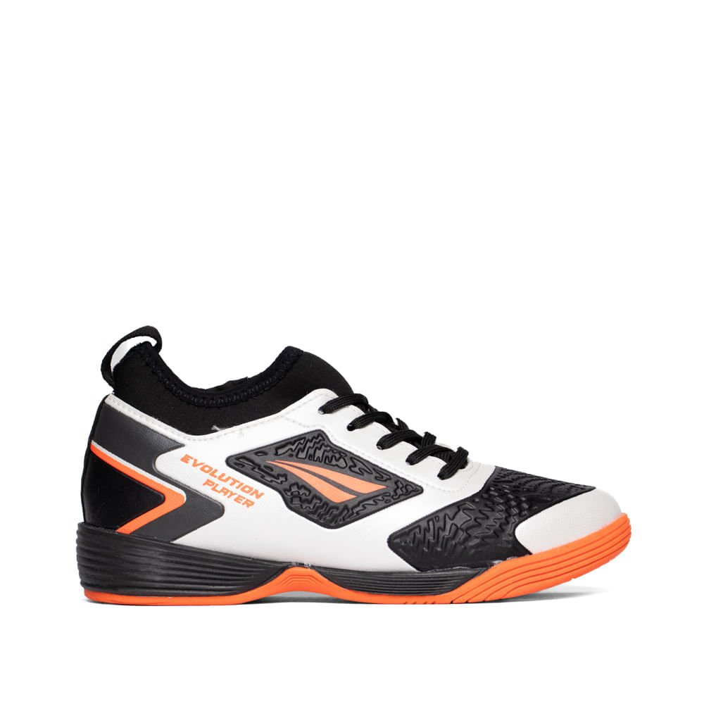 Chuteira Infantil Penalty Futsal Evolution Laranja/Preto
