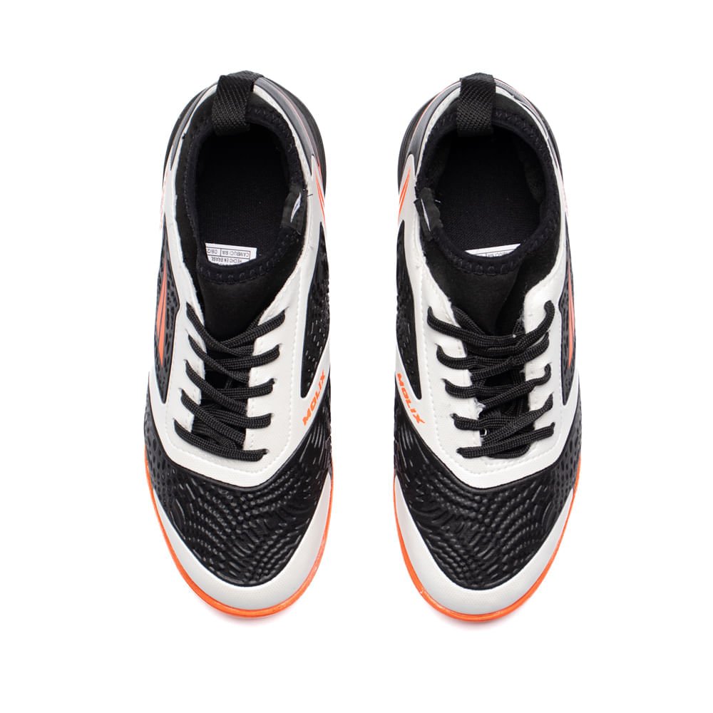 Chuteira Infantil Penalty Futsal Evolution Laranja/Preto Preto/Laranja/Branco 4