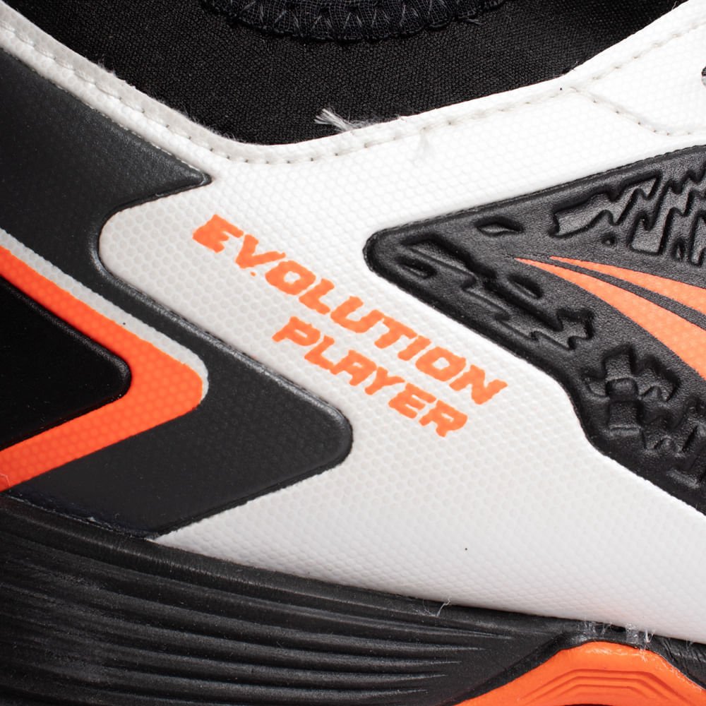 Chuteira Infantil Penalty Futsal Evolution Laranja/Preto Preto/Laranja/Branco 5