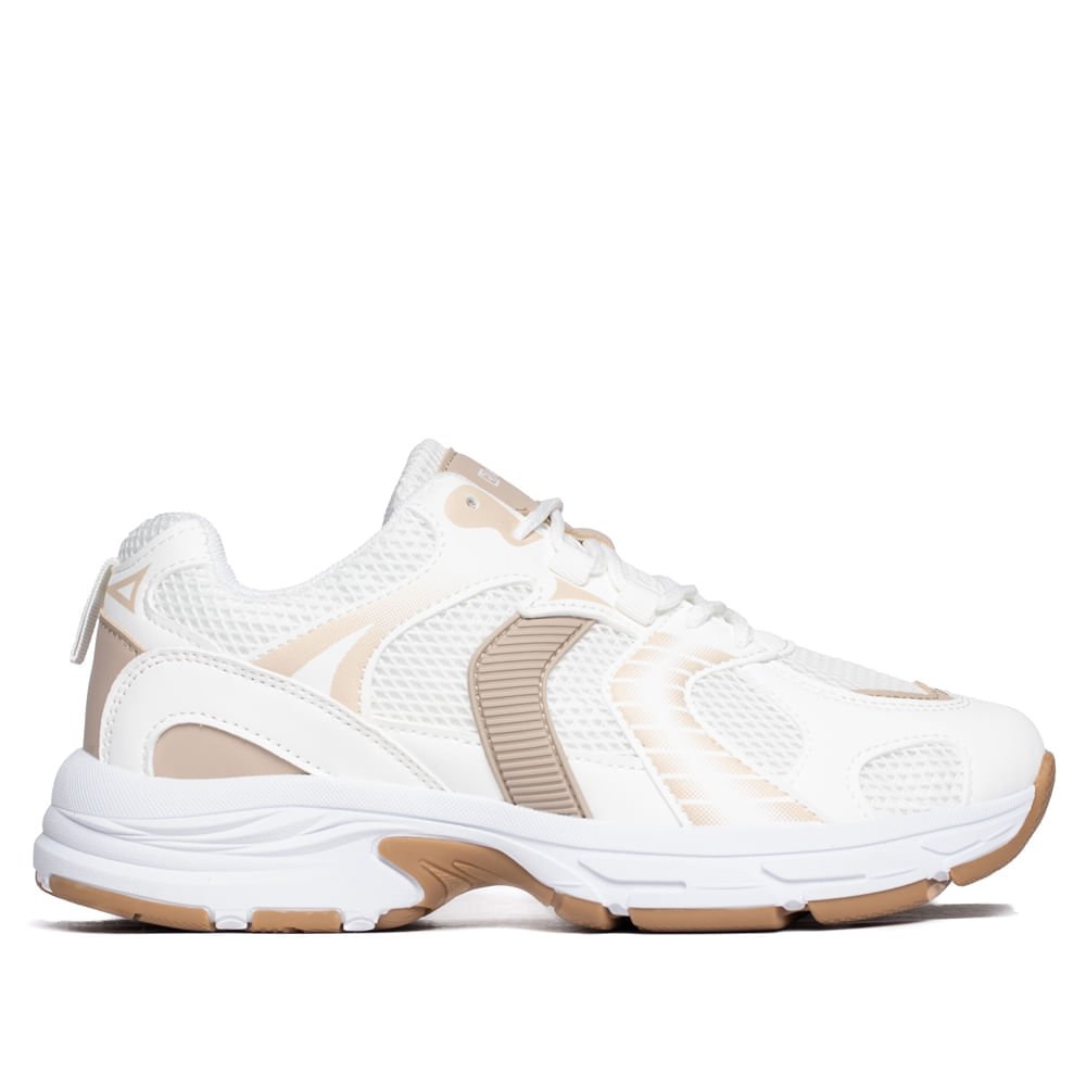 Tênis Feminino Ramarim Casual Têxtil Branco/Bege