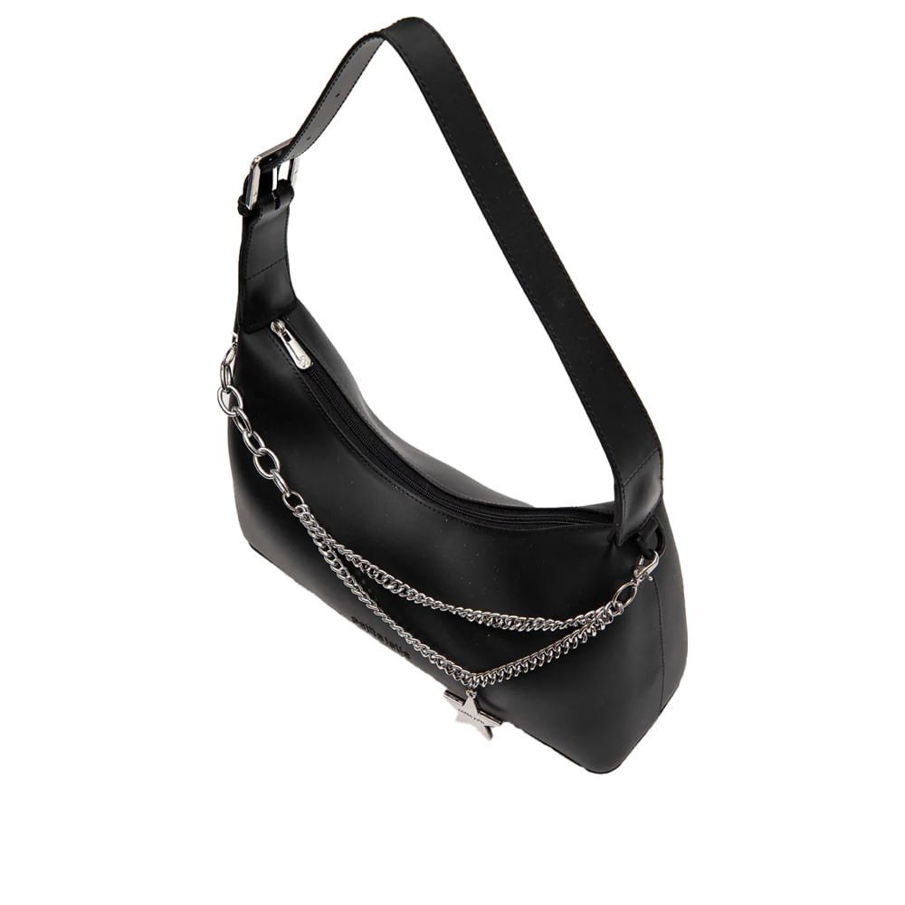 Bolsa Feminina Petite Jolie Baguete Média Preta Preto 3