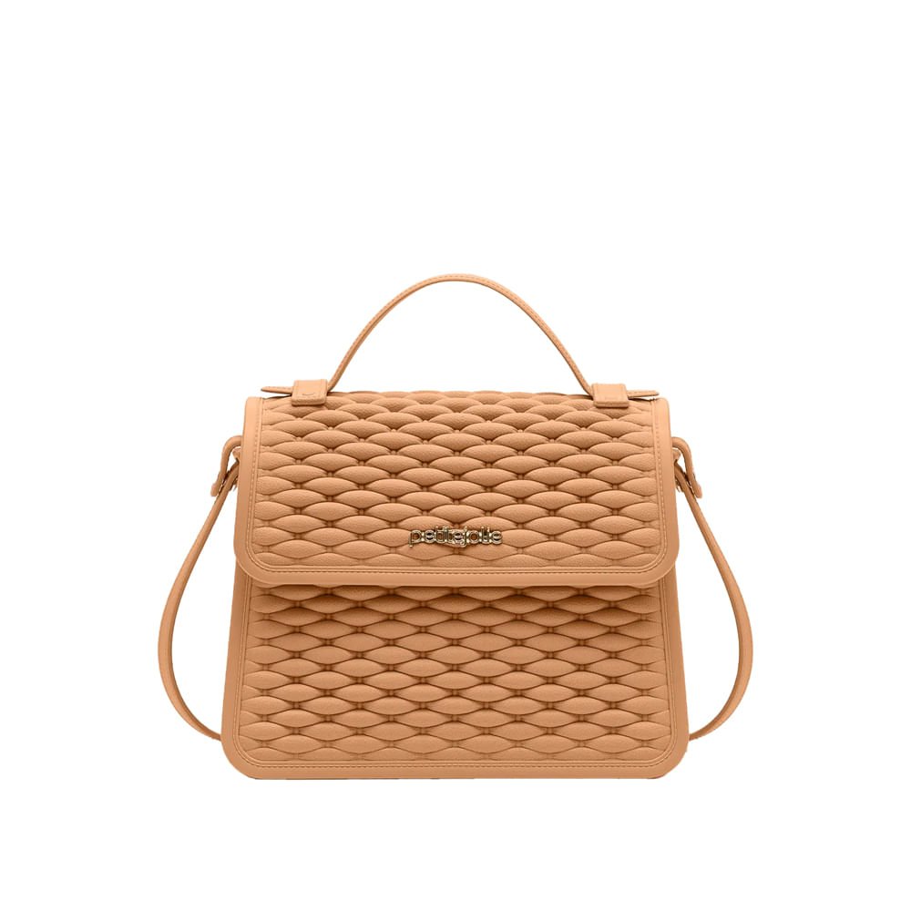 Bolsa Feminina Petite Jolie Pequena Textura Caramelo
