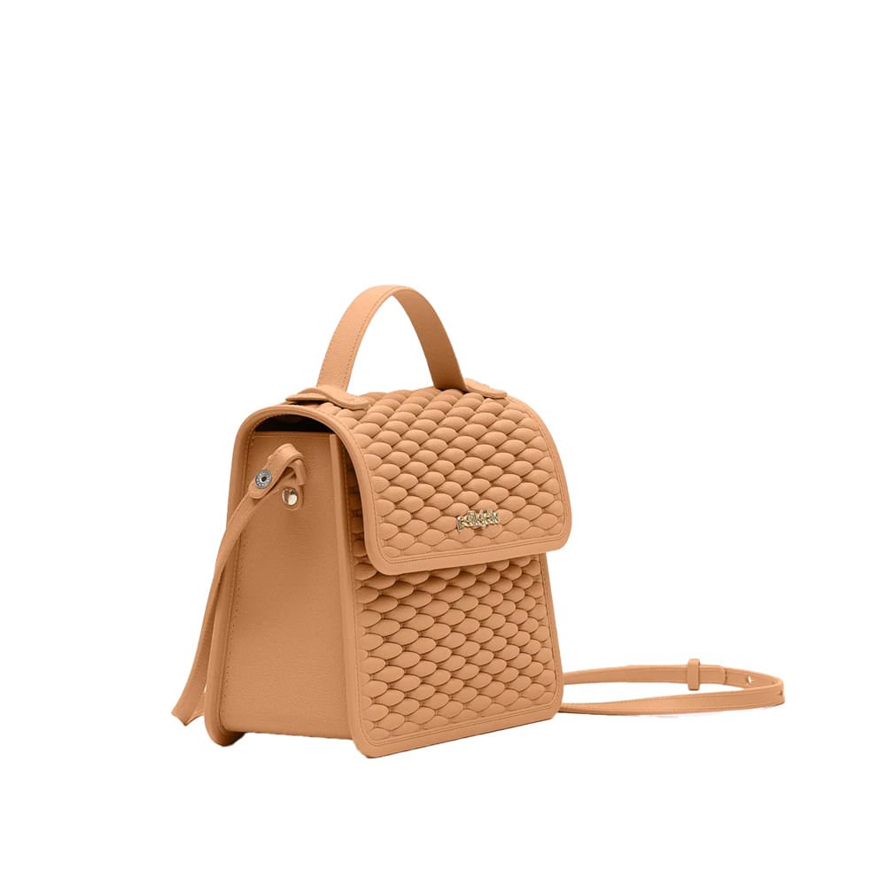 Bolsa Feminina Petite Jolie Pequena Textura Caramelo Caramelo 2