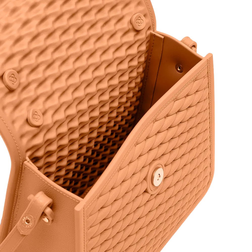 Bolsa Feminina Petite Jolie Pequena Textura Caramelo Caramelo 5