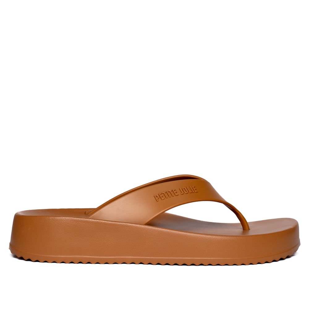 Chinelo Feminino Petite Jolie Basic Marrom Marrom 2