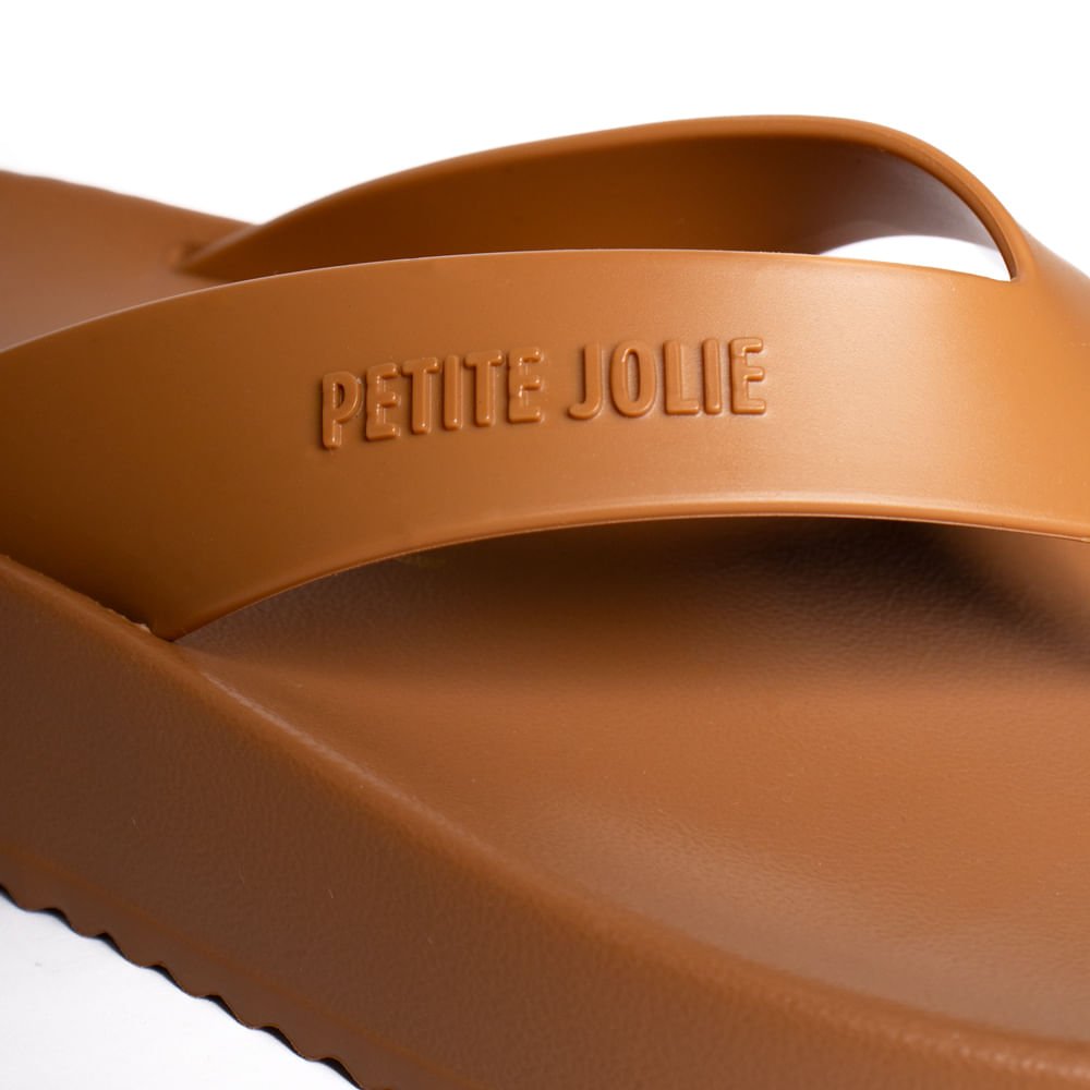Chinelo Feminino Petite Jolie Basic Marrom Marrom 4