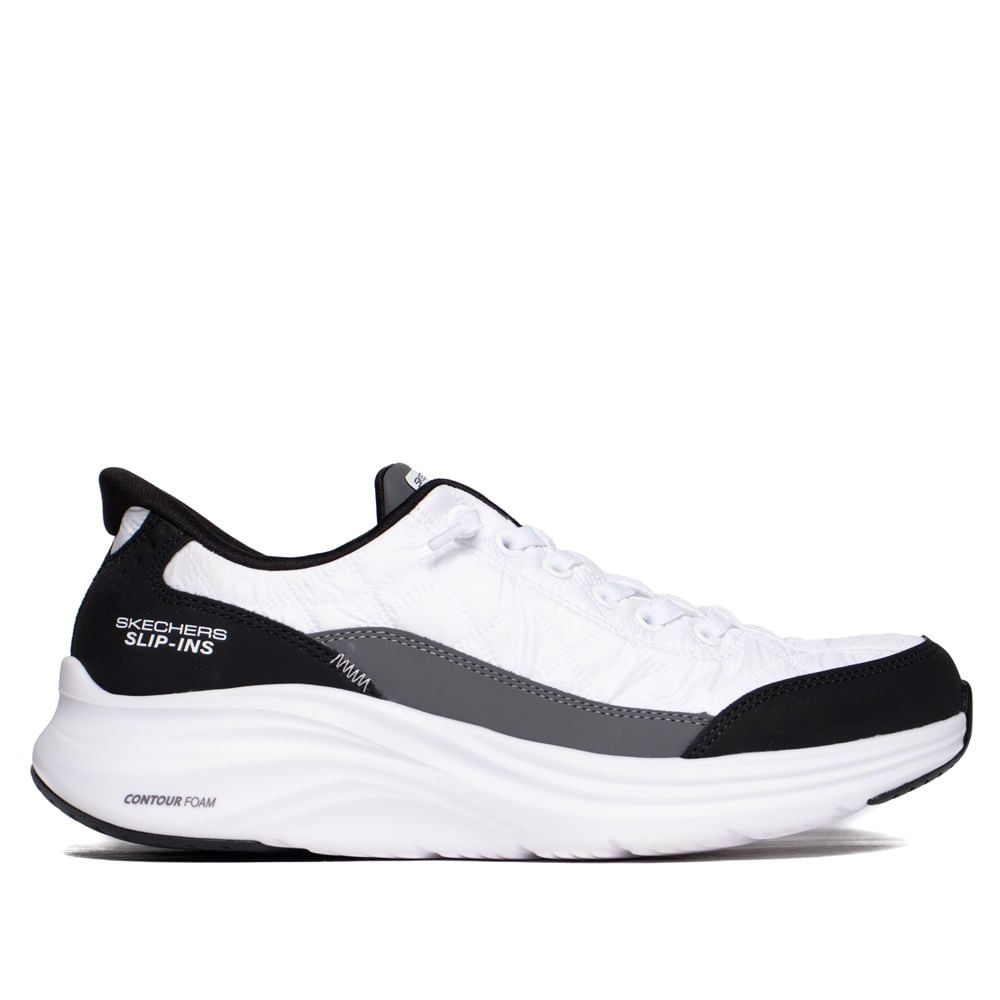 Tênis Feminino Skechers Contour Foam Cozy Fit Branco/Preto