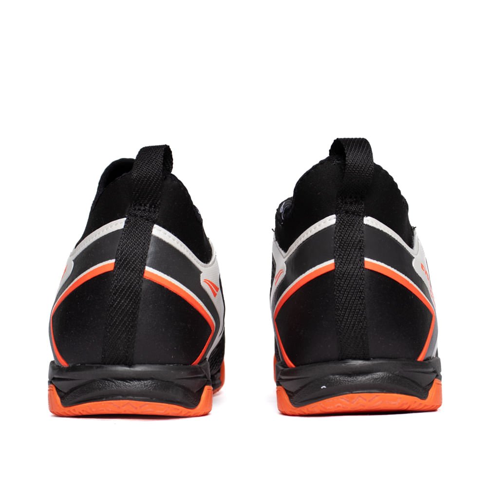 Chuteira Masculina Penalty Futsal Locker Y-1 Preto/Vermelho Preto/Branco/Laranja 3