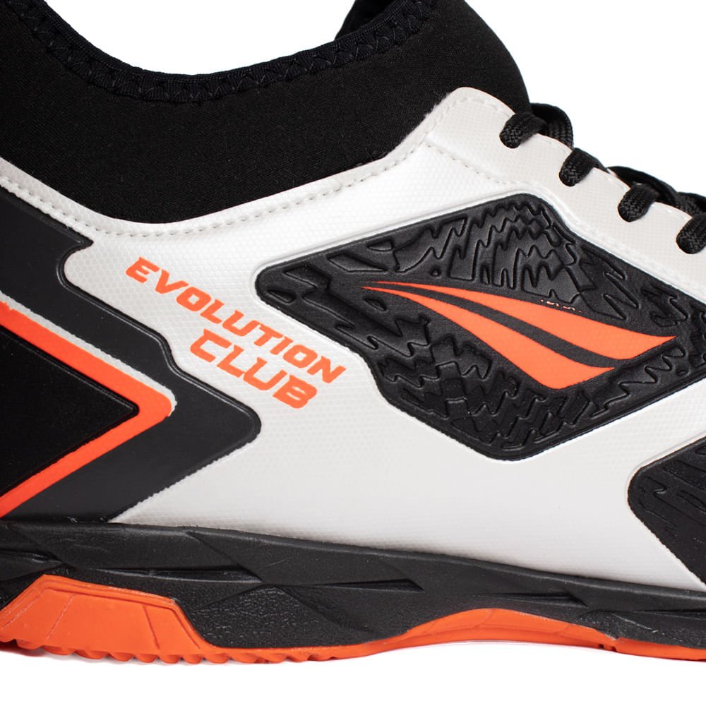 Chuteira Masculina Penalty Futsal Locker Y-1 Preto/Vermelho Preto/Branco/Laranja 6