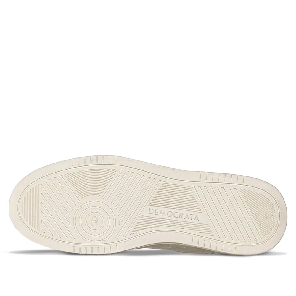 Sapatênis Masculino Democrata Jake Couro Creme Creme 2