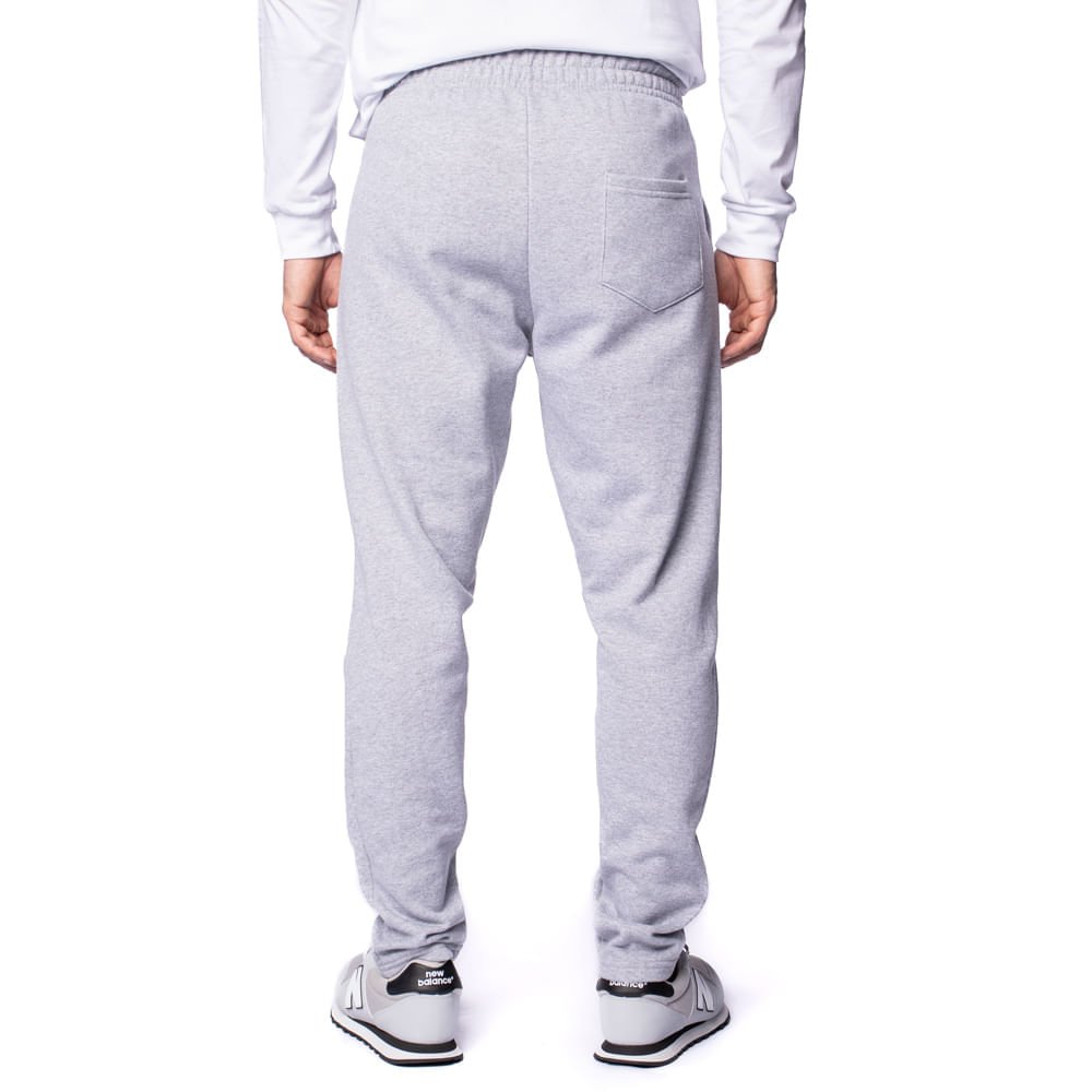 Calça Masculina Desayner Moletom Básica Reta Cinza Cinza 2