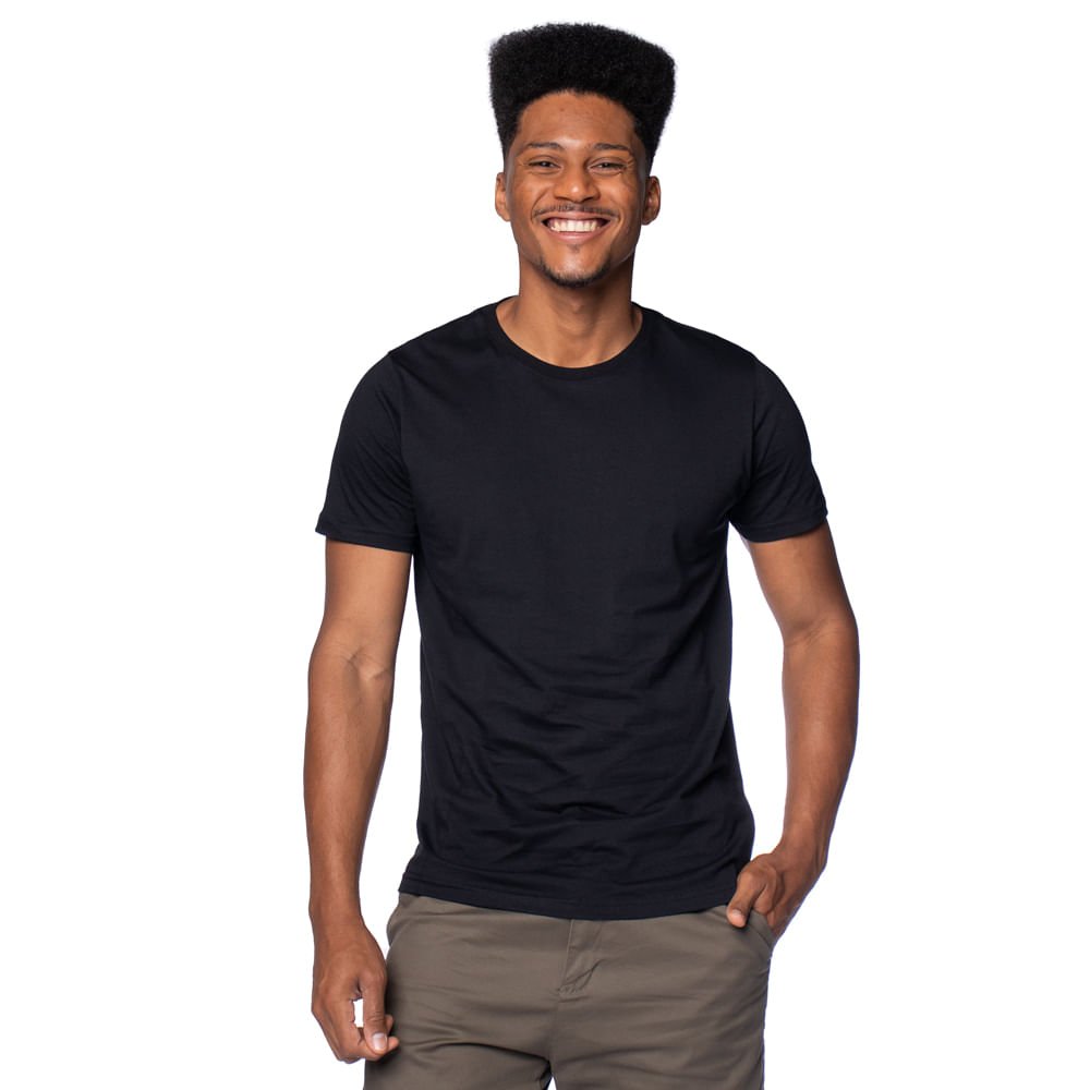 Camiseta Masculina Radical Style Básica Preto