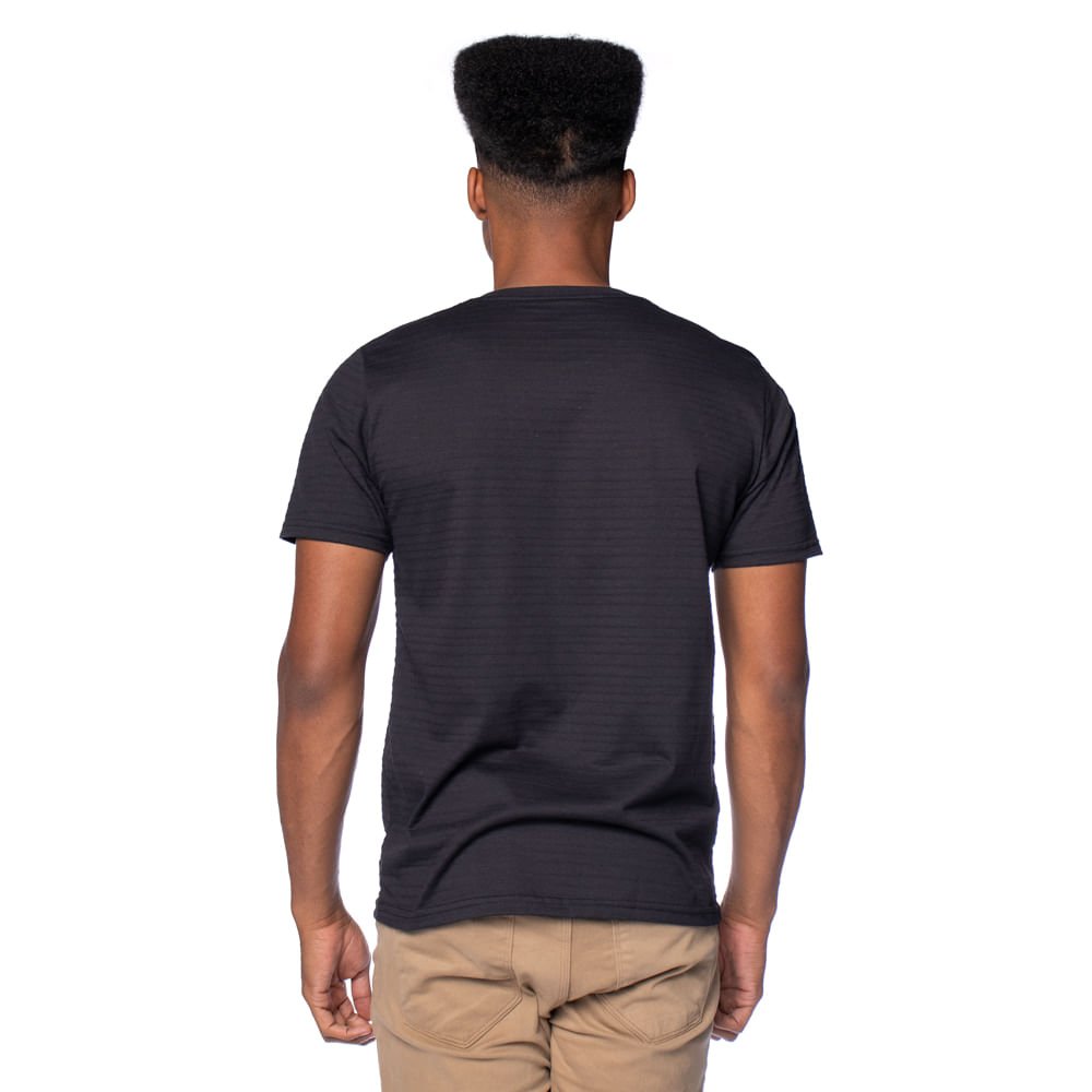 Camiseta Masculina Radical Style Texturizada Preto Preto 2