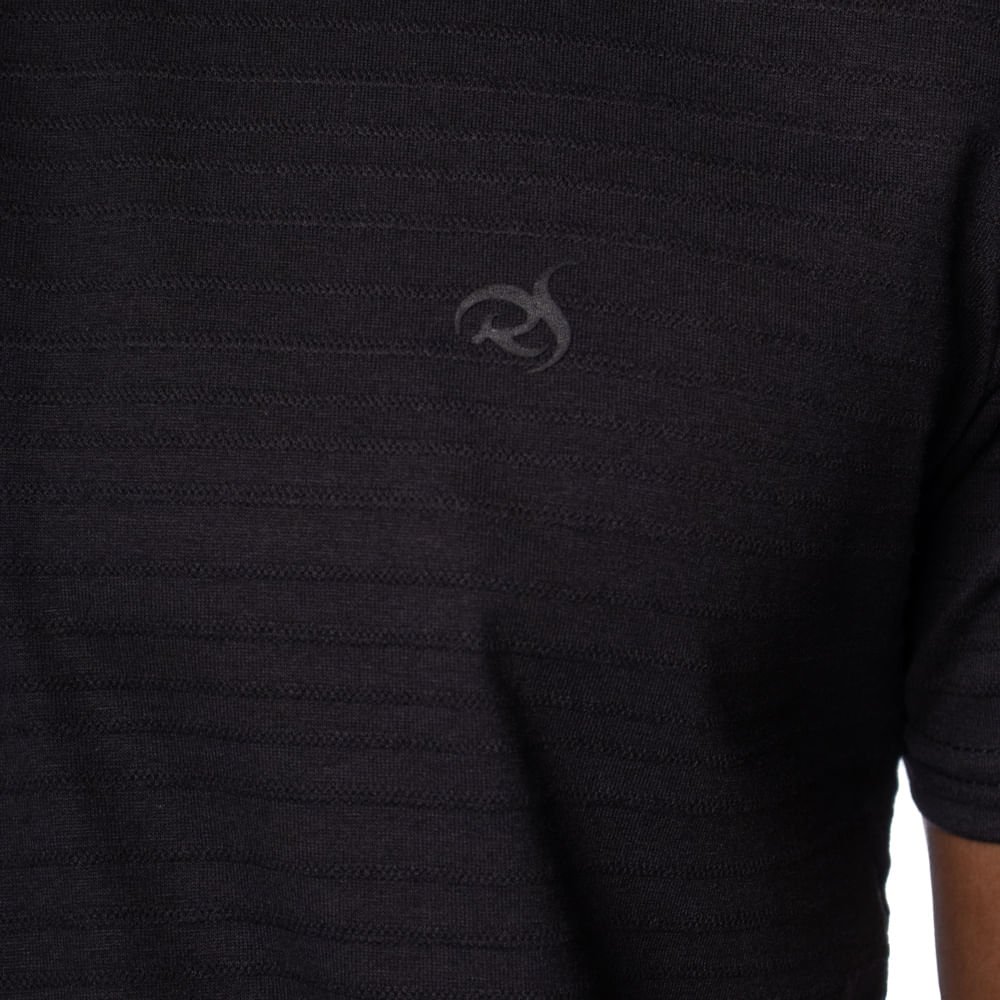 Camiseta Masculina Radical Style Texturizada Preto Preto 3