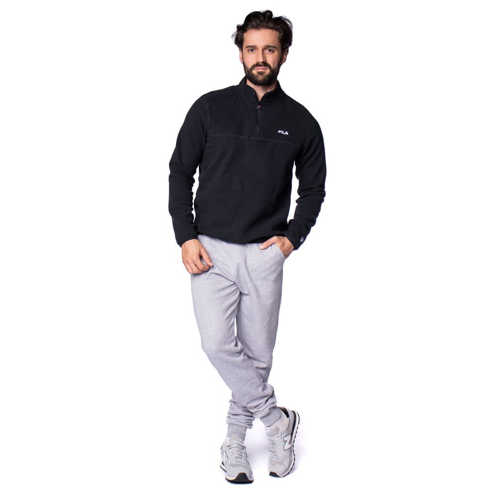 Calça Masculina Desayner Moletom Básica Cinza Cinza 4