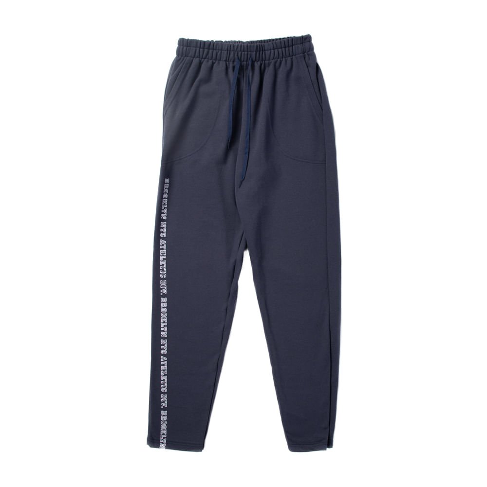 Calça Masculina Desayner Moletom Básica Reta Marinho